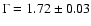 $\Gamma =1.72\pm 0.03$