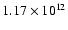 $1.17\times10^{12}$