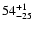 $\rm 54^{+1}_{-25}$