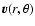 $\vec v(r,\theta)$