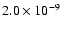 $2.0\times10^{-9}$