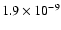$1.9\times10^{-9}$