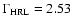 $\Gamma_{\rm HRL}=2.53$