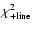 $\chi^{2}_{\rm +line}$