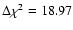 $\Delta\chi^{2}=18.97$