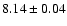 $8.14\pm 0.04$