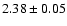 $2.38\pm 0.05$