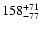 $\rm 158^{+71}_{-77}$
