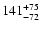 $\rm 141^{+75}_{-72}$
