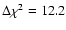 $\Delta \chi^{2}=12.2$