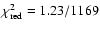 $\chi^{2}_{\rm red}=1.23/1169$