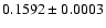 $0.1592 \pm 0.0003$