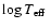 $\log T_{{\scriptsize\rm eff}}\,$
