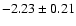 $-2.23 \pm 0.21$