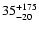 $\rm 35_{-20 }^{+175 }$