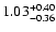 $\rm 1.03_{-0.36}^{+0.40}$