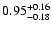 $\rm0.95_{-0.18 }^{+0.16}$