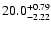 $\rm 20.0_{-2.22}^{+0.79}$