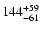 $\rm 144_{-61}^{+59}$