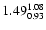 $\rm 1.49_{0.93}^{1.08}$