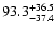$\rm 93.3_{- 37.4}^{+36.5 }$