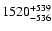 $\rm 1520_{- 536 }^{+539 }$