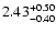 $\rm 2.43_{-0.40}^{+0.50}$