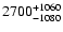 $\rm 2700_{- 1080}^{+1060 }$