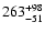 $\rm 263_{-51}^{+98}$