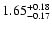 $\rm 1.65_{-0.17}^{+0.18}$