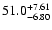 $\rm 51.0_{-6.80}^{+7.61}$