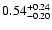$\rm0.54_{-0.20 }^{+0.24}$