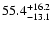 $\rm 55.4_{-13.1}^{+16.2}$