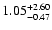$\rm 1.05_{-0.47 }^{+2.60}$