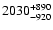 $\rm 2030_{- 920 }^{+890 }$