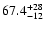 $\rm 67.4_{-12 }^{+28 }$