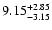 $\rm 9.15_{-3.15}^{+2.85}$
