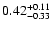$\rm0.42_{-0.33 }^{+0.11}$