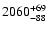 $\rm 2060_{- 88 }^{+69 }$