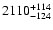 $\rm 2110_{- 124 }^{+114 }$