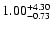 $\rm 1.00_{-0.73 }^{+4.30}$