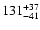 $\rm 131_{- 41 }^{+37 }$