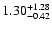 $\rm 1.30_{-0.42 }^{+1.28}$