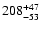 $\rm 208_{- 53 }^{+47 }$