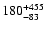 $\rm 180_{-83 }^{+455 }$