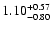 $\rm 1.10_{-0.80 }^{+0.57}$