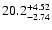 $\rm 20.2_{-2.74}^{+4.52}$