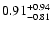$\rm0.91_{-0.81 }^{+0.94}$
