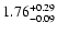 $\rm 1.76_{-0.09}^{+0.29}$