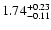 $\rm 1.74_{-0.11}^{+0.23}$